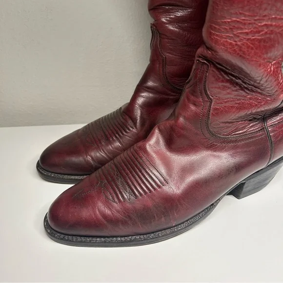 Lucchese Classics Handmade Boots Western Devin Red Ranch USA Made